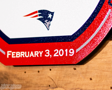 VARSITY Collection- Single Layer New England Patriots Super Bowl LIII Metal Wall Art