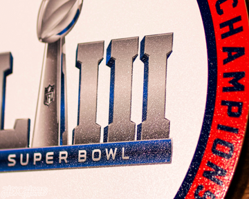 VARSITY Collection- Single Layer New England Patriots Super Bowl LIII Metal Wall Art