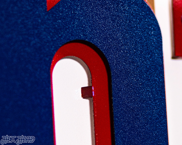 New York Giants "NY" 3D Vintage Metal Wall Art
