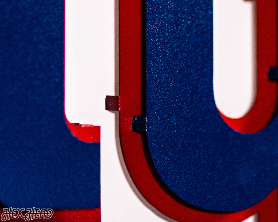 New York Giants "NY" 3D Vintage Metal Wall Art