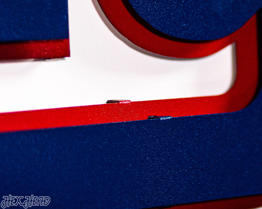 New York Giants "NY" 3D Vintage Metal Wall Art