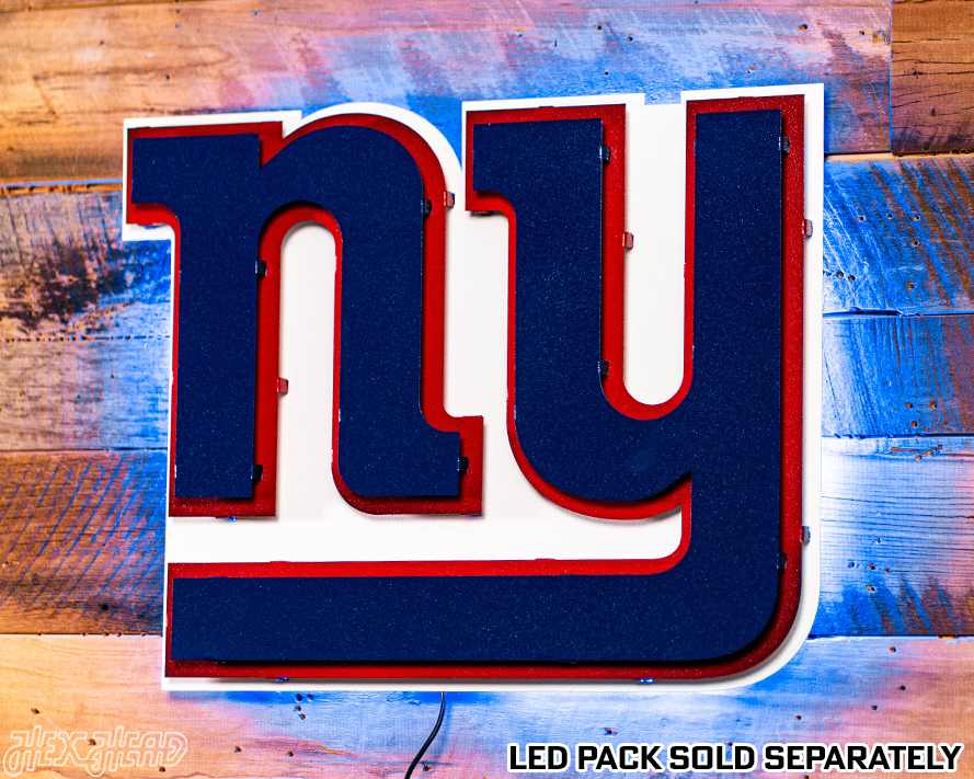 New York Giants "NY" 3D Vintage Metal Wall Art