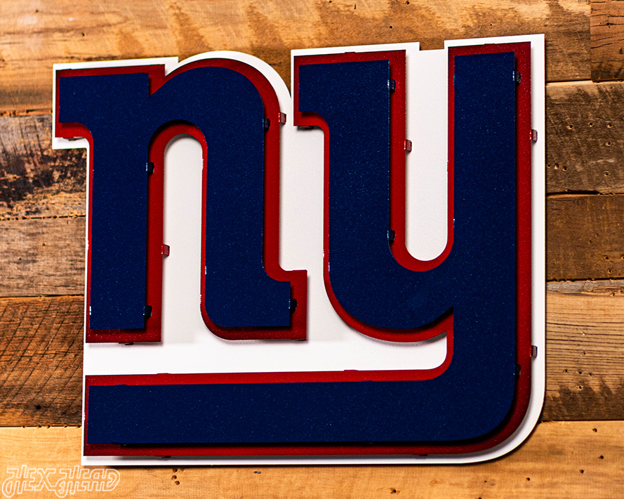 New York Giants "NY" 3D Vintage Metal Wall Art