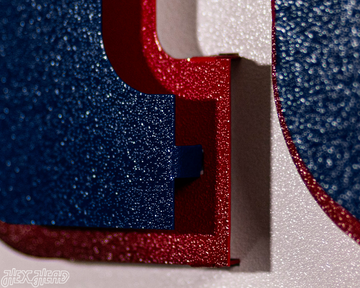 New York Giants "NY" 3D Vintage Metal Wall Art