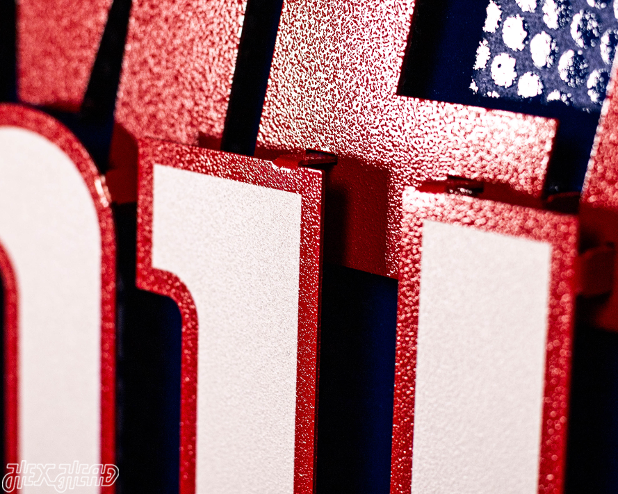 New York Giants - Hex Head EXCLUSIVE "G-Men" Wordmark 3D Metal Wall Art
