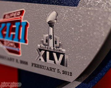 New York Giants DYNASTY - Super Bowl Wins w/ Replaceable Icon Plate 3D Vintage Metal Wall Art