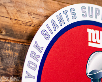 VARSITY Collection- Single Layer New York Giants Super Bowl XLVI Metal Wall Art