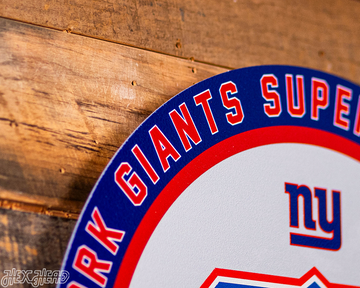 VARSITY Collection- Single Layer New York Giants Super Bowl XXV Metal Wall Art