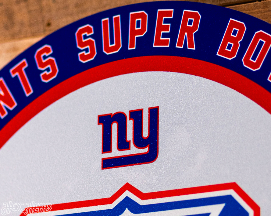 VARSITY Collection- Single Layer New York Giants Super Bowl XXV Metal Wall Art