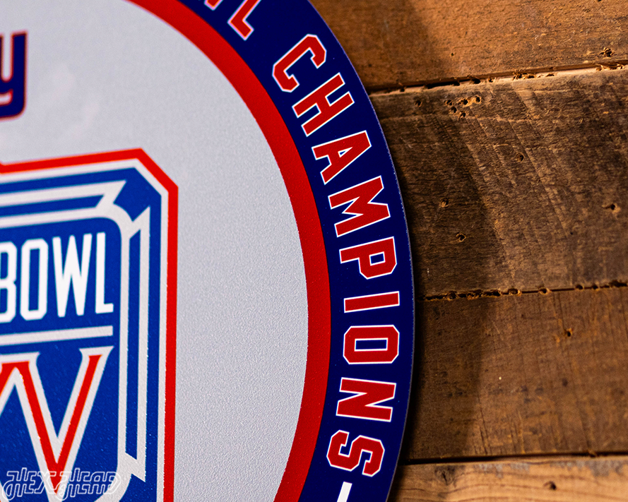 VARSITY Collection- Single Layer New York Giants Super Bowl XXV Metal Wall Art