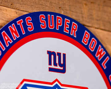 VARSITY Collection- Single Layer New York Giants Super Bowl XXV Metal Wall Art