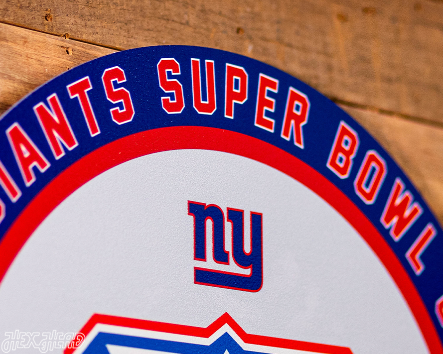 VARSITY Collection- Single Layer New York Giants Super Bowl XXV Metal Wall Art