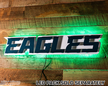 Philadelphia Eagles "EAGLES"  3D Vintage Metal Wall Art
