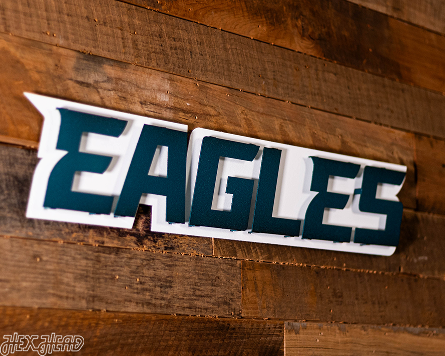 Philadelphia Eagles "EAGLES"  3D Vintage Metal Wall Art