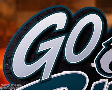 Philadelphia Eagles - Hex Head EXCLUSIVE "Go Birds" Wordmark 3D Metal Wall Art