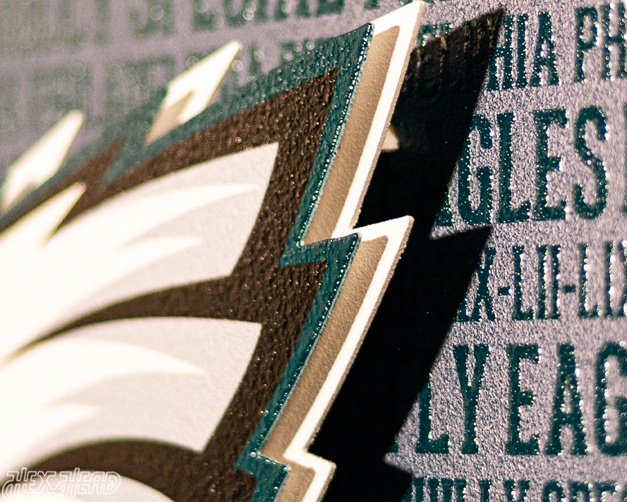 Philadelphia Eagles CRAFT SERIES 3D Embossed Metal Wall Art