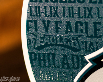 Philadelphia Eagles CRAFT SERIES 3D Embossed Metal Wall Art