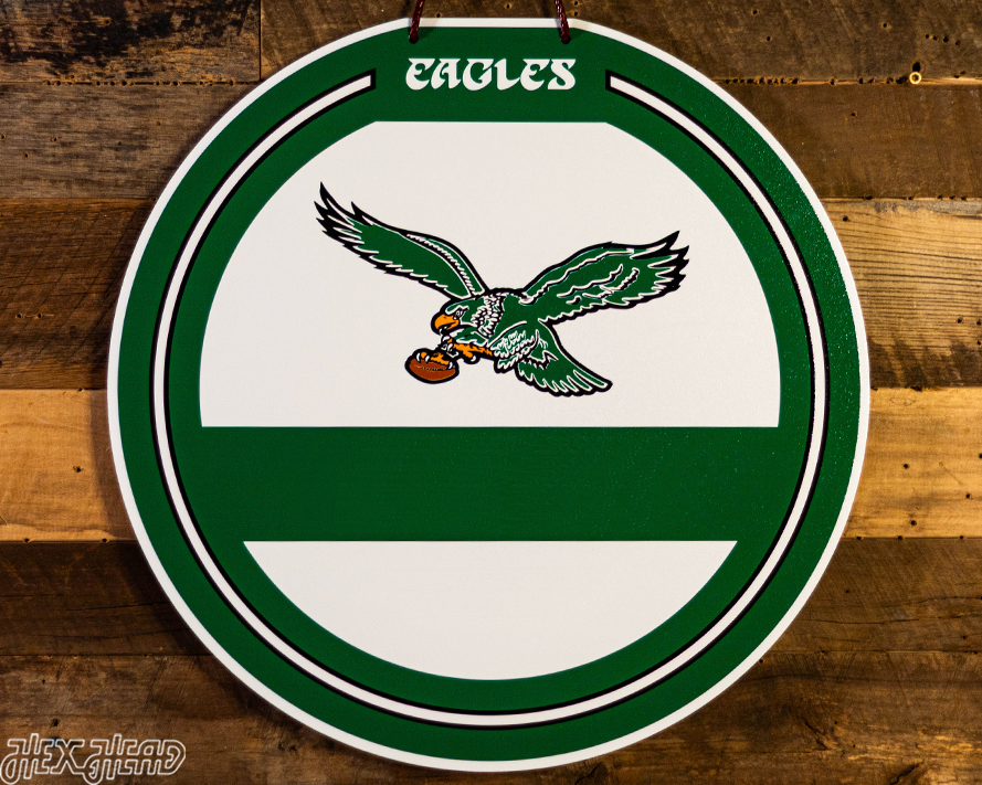 Philadelphia Eagles "1987" Throwback Personalized Monogram Metal Art