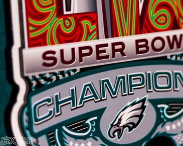 Philadelphia Eagles Super Bowl LIX CRAFT SERIES 3D Embossed Metal Wall Art