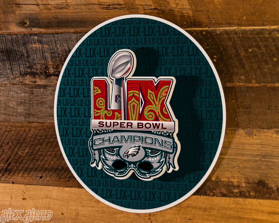 Philadelphia Eagles Super Bowl LIX CRAFT SERIES 3D Embossed Metal Wall Art