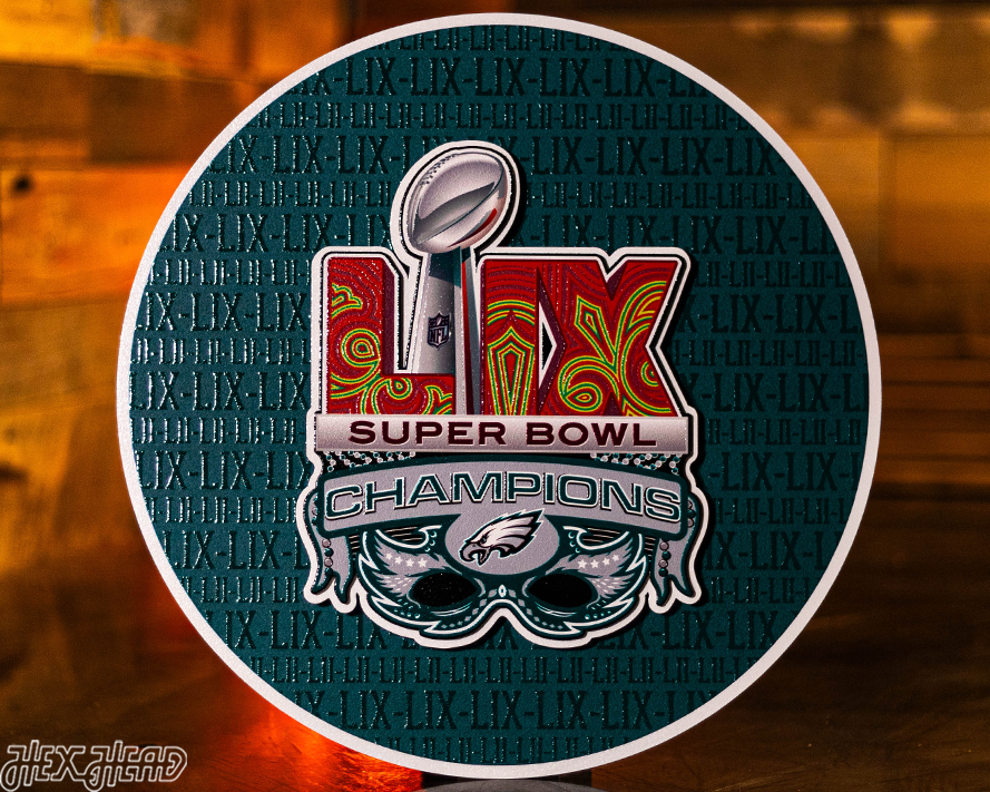 Philadelphia Eagles Super Bowl LIX CRAFT SERIES 3D Embossed Metal Wall Art