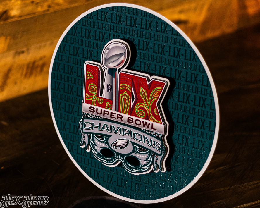 Philadelphia Eagles Super Bowl LIX CRAFT SERIES 3D Embossed Metal Wall Art