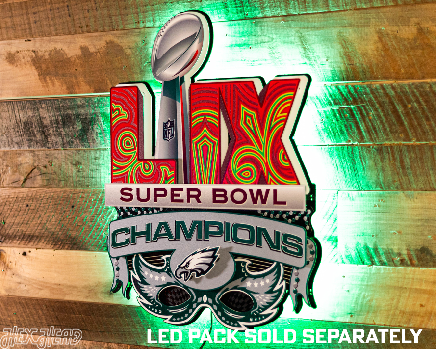 Philadelphia Eagles Super Bowl LIX CHAMPIONS! 3D Metal Wall Art