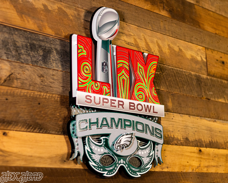 Philadelphia Eagles Super Bowl LIX CHAMPIONS! 3D Metal Wall Art