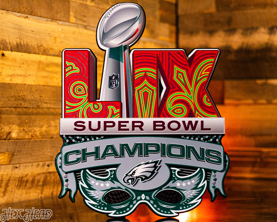 Philadelphia Eagles Super Bowl LIX CHAMPIONS! 3D Metal Wall Art