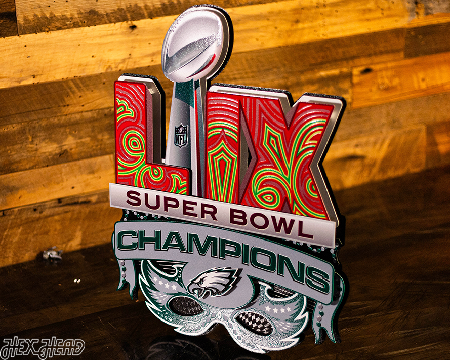 Philadelphia Eagles Super Bowl LIX CHAMPIONS! 3D Metal Wall Art