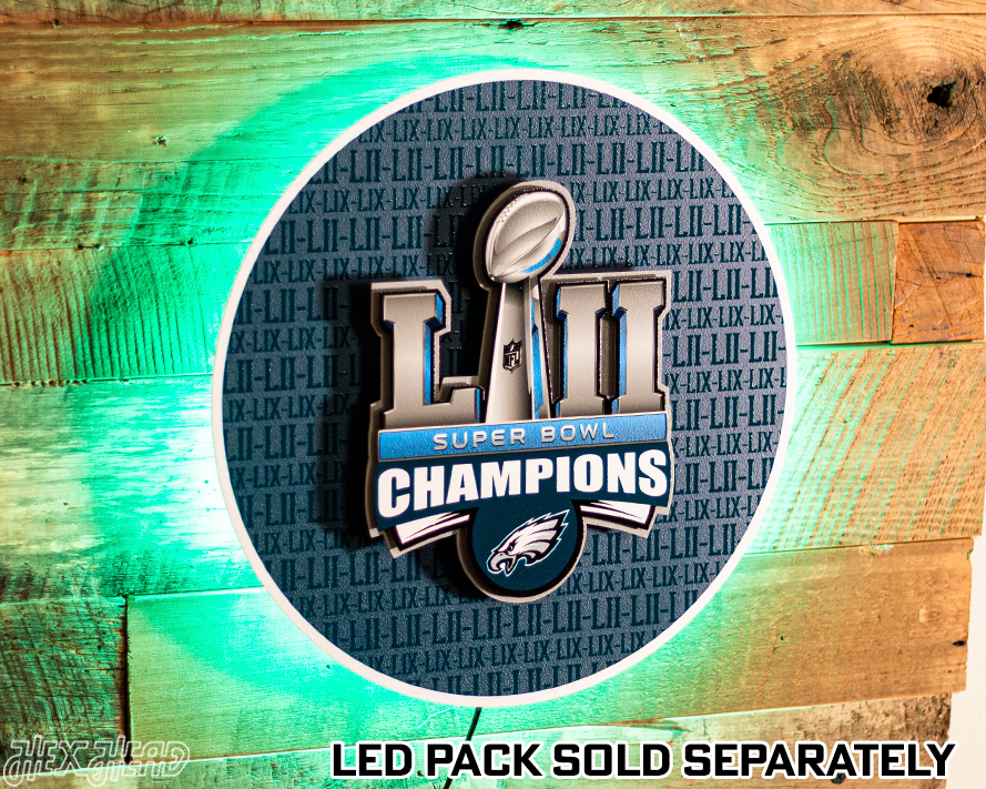 Philadelphia Eagles Super Bowl LII CRAFT SERIES 3D Embossed Metal Wall Art