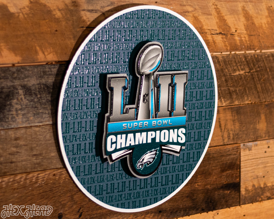 Philadelphia Eagles Super Bowl LII CRAFT SERIES 3D Embossed Metal Wall Art