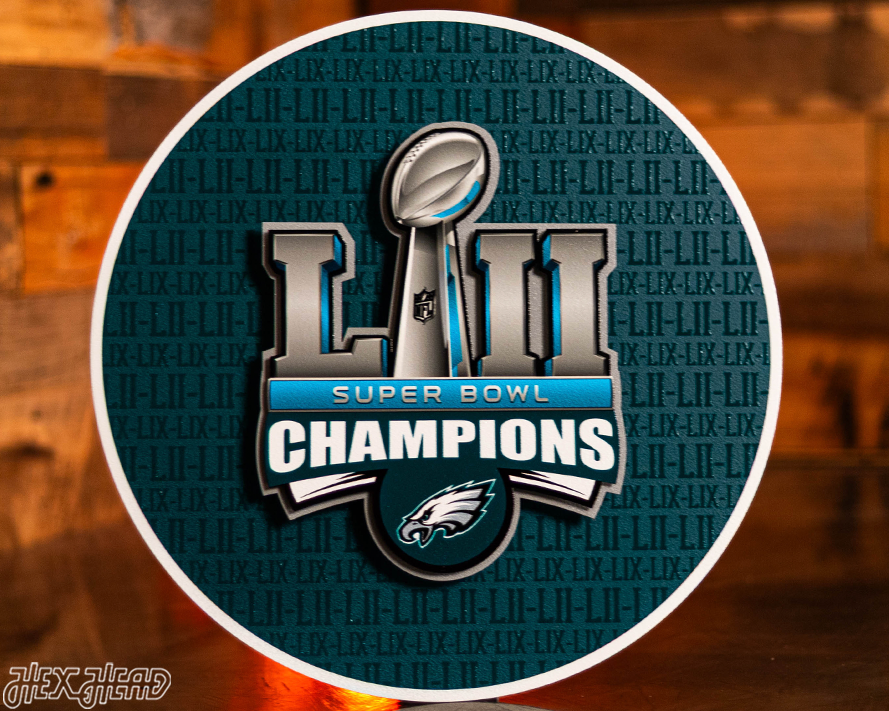 Philadelphia Eagles Super Bowl LII CRAFT SERIES 3D Embossed Metal Wall Art