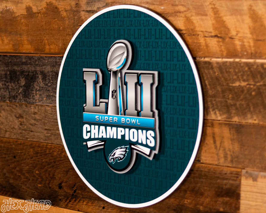 Philadelphia Eagles Super Bowl LII CRAFT SERIES 3D Embossed Metal Wall Art