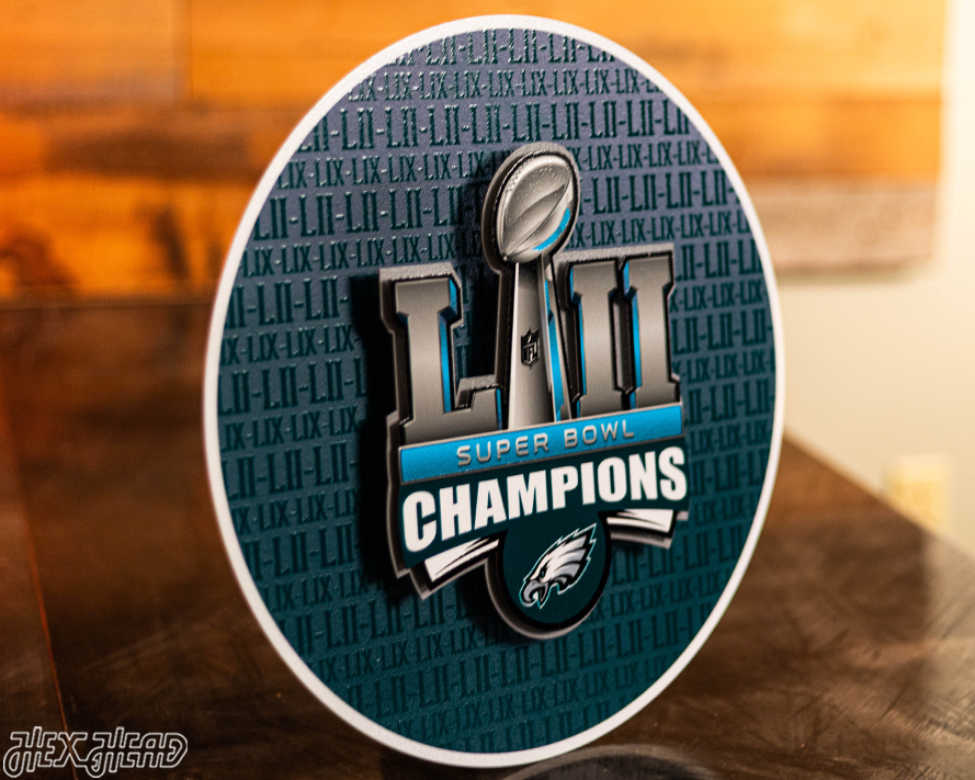 Philadelphia Eagles Super Bowl LII CRAFT SERIES 3D Embossed Metal Wall Art