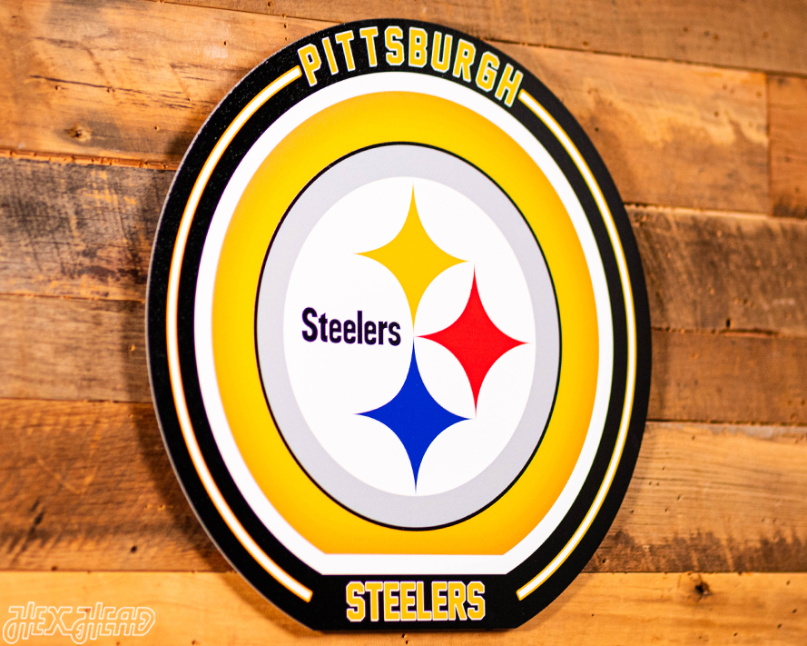 VARSITY Collection- Single Layer Pittsburgh Steelers Metal Wall Art