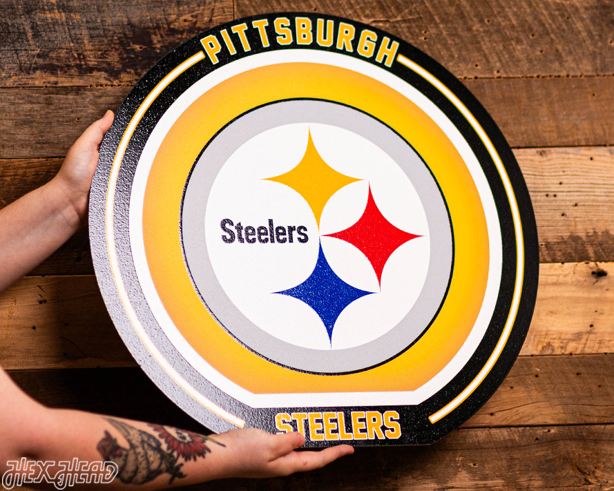 VARSITY Collection- Single Layer Pittsburgh Steelers Metal Wall Art