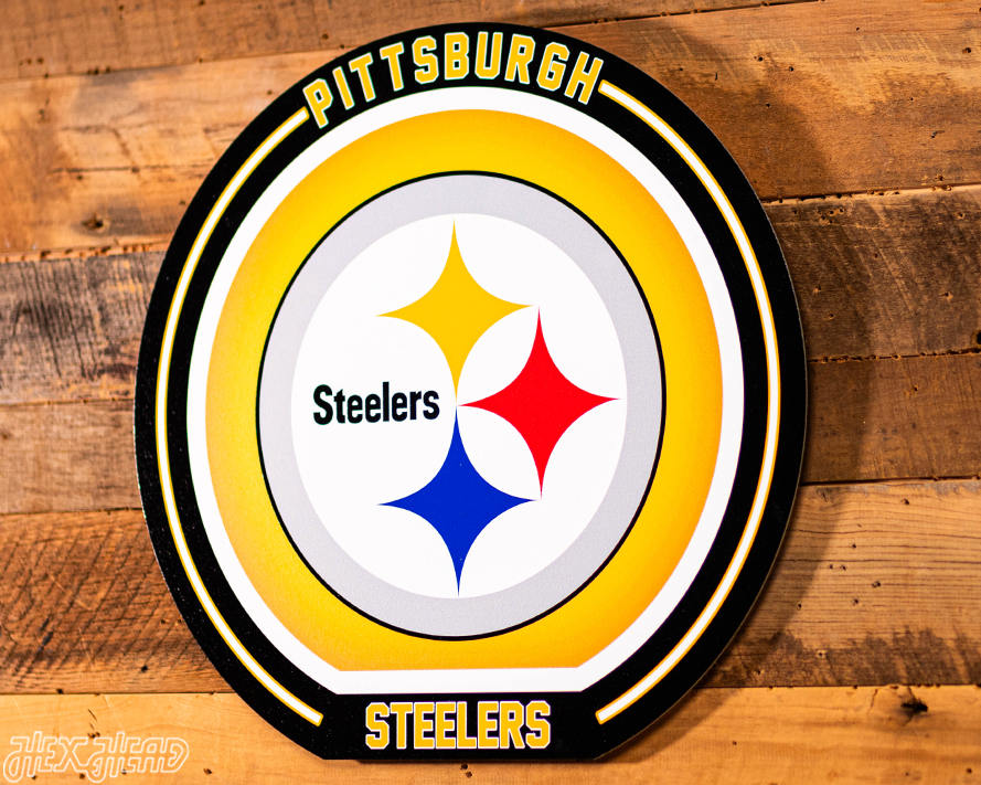 VARSITY Collection- Single Layer Pittsburgh Steelers Metal Wall Art
