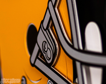 Pittsburgh Steelers BLITZ Collection - 8 Layer Alternate Helmet 3D Vintage Metal Wall Art