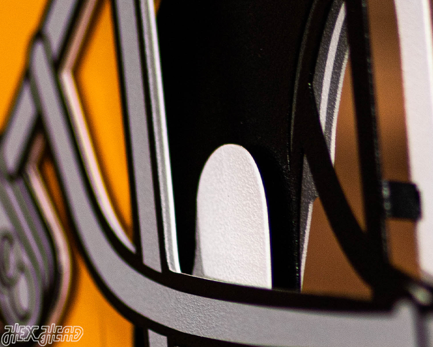 Pittsburgh Steelers BLITZ Collection - 8 Layer Alternate Helmet 3D Vintage Metal Wall Art