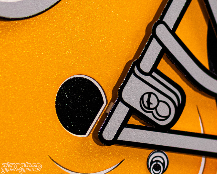 Pittsburgh Steelers BLITZ Collection - 8 Layer Alternate Helmet 3D Vintage Metal Wall Art