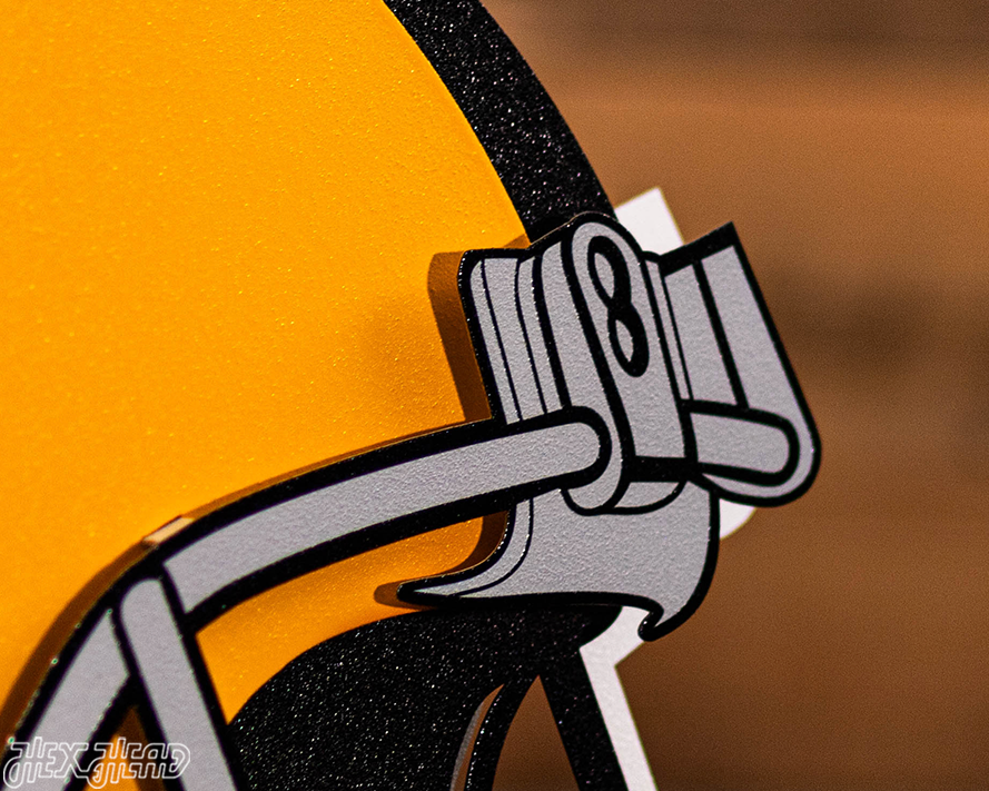 Pittsburgh Steelers BLITZ Collection - 8 Layer Alternate Helmet 3D Vintage Metal Wall Art