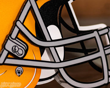 Pittsburgh Steelers BLITZ Collection - 8 Layer Alternate Helmet 3D Vintage Metal Wall Art