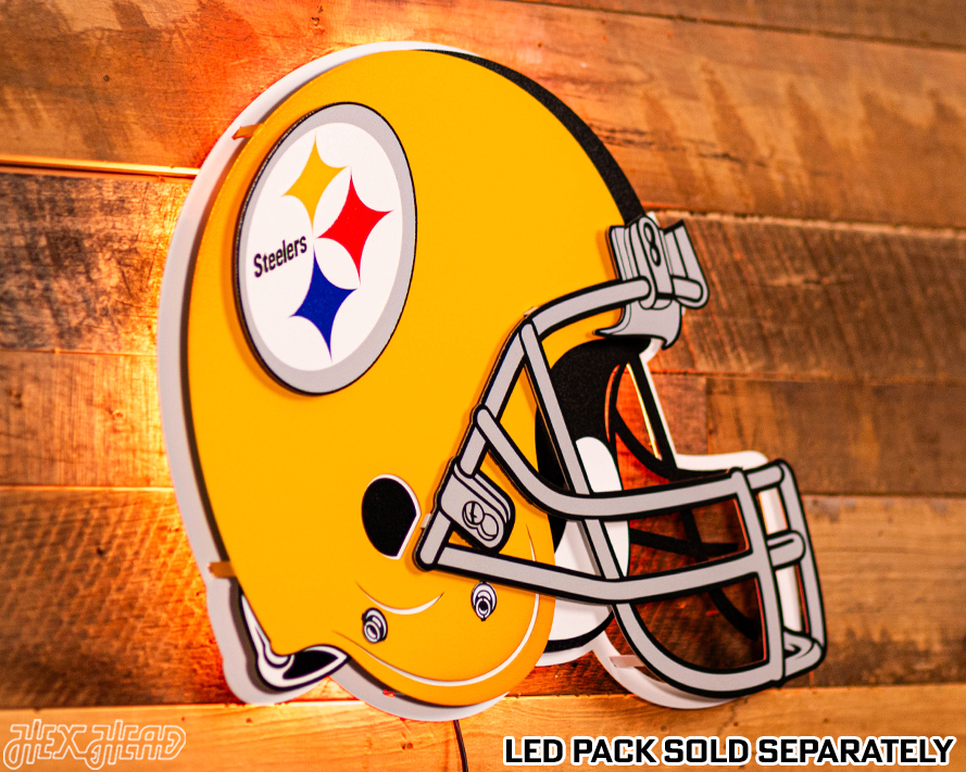 Pittsburgh Steelers BLITZ Collection - 8 Layer Alternate Helmet 3D Vintage Metal Wall Art