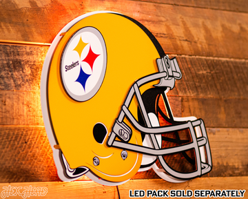 Pittsburgh Steelers BLITZ Collection - 8 Layer Alternate Helmet 3D Vintage Metal Wall Art