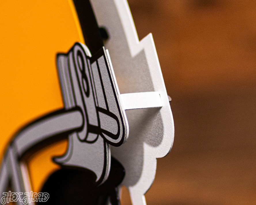 BLITZ Collection - 8 Layer Pittsburgh Steelers Alternate Helmet 3D Vintage Metal Wall Art