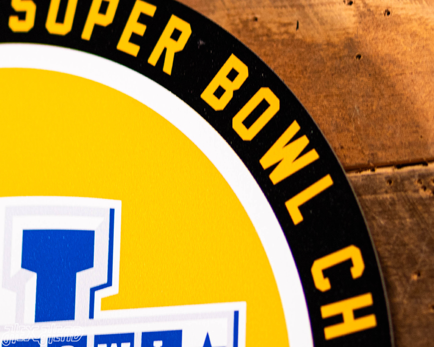 VARSITY Collection- Single Layer Pittsburgh Steelers Super Bowl XL  Metal Wall Art