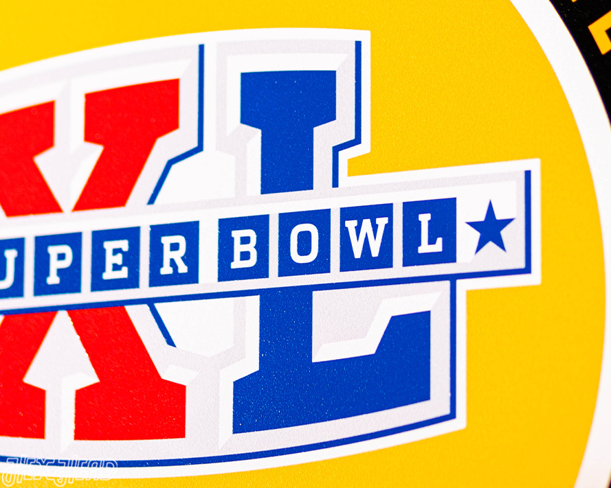 VARSITY Collection- Single Layer Pittsburgh Steelers Super Bowl XL  Metal Wall Art