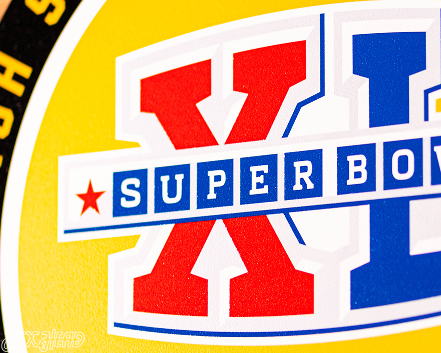VARSITY Collection- Single Layer Pittsburgh Steelers Super Bowl XL  Metal Wall Art