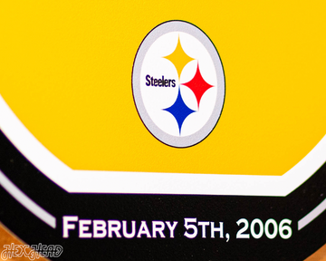 VARSITY Collection- Single Layer Pittsburgh Steelers Super Bowl XL  Metal Wall Art